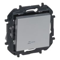 Łącznik jednobiegunowy 10AX podświetlany, aluminium, NILOE STEP | 863311B Legrand