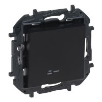 Łącznik jednobiegunowy 10AX podświetlany, czarny, NILOE STEP | 863511B Legrand