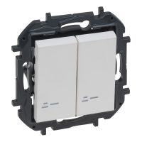 Łącznik świecznikowy podświetlany 10AX, biały, NILOE STEP | 863115B Legrand