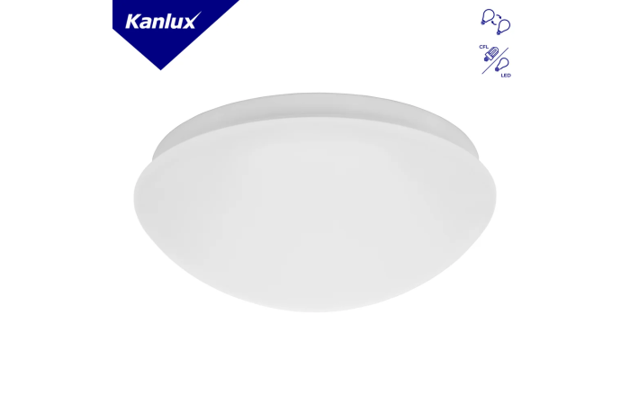 Plafon PIRES ECO DL-25O czujnik ruchu E27 IP44 max 25W biały | 19000 Kanlux
