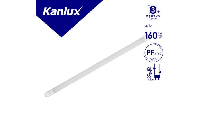 Świetl&oacute;wka LEDtube T8 LED GLASSv4 18W 2880lm 6500K CW 1212mm G13 liniowa 3 lata Gwar. | 33213 Kanlux
