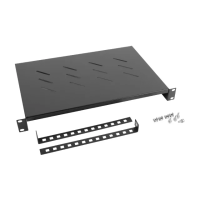Półka do szaf 19" 600mm czarna LANBERG (1U/483x300mm udźwig do 25kg, montaż 4 punktowy) | AK-1004-B Lanberg