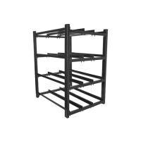 Regał na baterie do UPS 830X650 3 rzędy 4 poziomy (12 półek) czarny LANBERG (FLAT PACK) | OR01-830650-304-BK Lanberg
