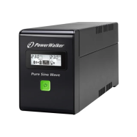 Zasilacz UPS POWERWALKER VI 600 SW FR LINE-INTERACTIVE 600VA 2X 230V PL USB-B LCD PURE SINE WAVE | VI 600 SW FR PowerWalker