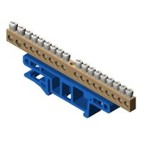 Listwa zaciskowa 18-torowa do montażu na listwie TH35 niebieska | 0922-00 Elektro-Plast Nasielsk