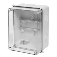Obudowa n/t 157x118x94 IP55 z szyną, szary/transparentny, CARBO-BOX | 0230-00 Elektro-Plast Nasielsk