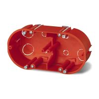 Puszka p/t PK-2x60 IP20, ceglasta RAL2012 | 0210-10 Elektro-Plast Nasielsk