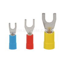 Końcówka kablowa widełkowa izolowana KWI 0,5/5 przekrój: 0,5mm2, otwór pod śrubę M5 (opak 100szt) | E09KO-02030100601 Ergom