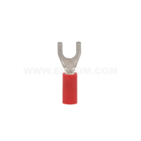 Końcówka kablowa widełkowa izolowana KWI 1/4 PCV przekrój: 1,0mm2, otwór pod śrubę M4 (opak 100szt) | E09KO-02030400400 Ergom