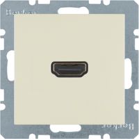 Gniazdo HDMI, kremowy, połysk, B.Kwadrat/S.1 | 3315428982 Hager