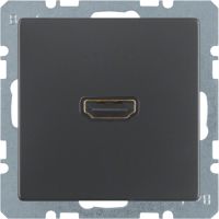 Gniazdo HDMI z przyłączem 90st., antracyt aksamit, lakierowany, Q.x | 3315436086 Hager
