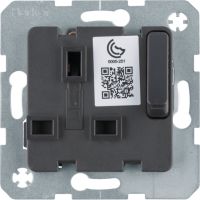 Mechanizm gniazda z/u standard brytyjski z łącznikiem i przesłonami styków, antracyt, mat | 53420216 Hager
