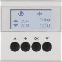 Łącznik żaluzjowy czasowy do sterownika żaluzjowego i mechanizmu zasilającego Berker, alu, mat | 85745183 Hager