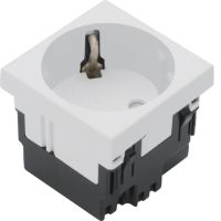 Gniazdo Schuko 33st. 1-krotne 45x45mm bezhalogenowe biały, Tehalit.GB-EG | ESR1339010 Hager