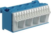 Blok samozacisków neutralny, niebieski, 4x16+14x4mm2, szer. 75mm, QuickConnect | KN18N Hager