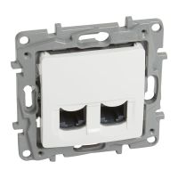 Gniazdo 2xRJ45 kat. 6 utp białe Niloe/Niloe Selection | 764574 Legrand