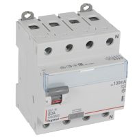 Wyłącznik różnicowo-prądowy P 304 4P 80A 100MA typ A serii DX3 | 411772 Legrand