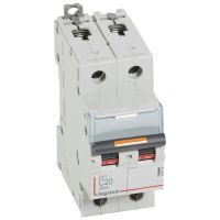 Wyłącznik nadprądowy S322 C20 2P 20 A 25KA DX3 | 409769 Legrand