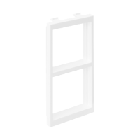 Adapter CIMA na 2 moduły K45 (45x45mm) poziomo, czysta biel S66/9 Simon Connect | S66/9 Kontakt Simon
