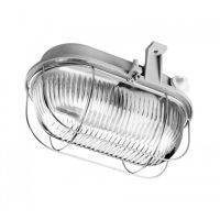 Oprawa kanałowa n/t Oval 100W E27 230V IP44 popielaty klosz matowy | 100079 Lena Lighting