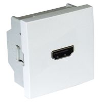 Gniazdo HDMI 45X45, biały, Quadro 45 | 45436SBR Efapel