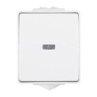 Łącznik zwierny z podświetleniem (250V) Waterproof IP-65 biały | 48152KBR Efapel