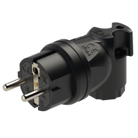 Wtyczka gumowa kątowa 16A 3P 230V IP44 gumowa czarna, Taurus | 05822-s PCE