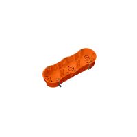 Puszka p/t PK60 3x68x46mm, potrójna do płyt gipsowych, IP30, pomarańczowa | A.0041P Pawbol