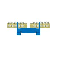 Listwa zaciskowa Lz 2x5/N niska podstawa 10, montowana na szynie, IP20, niebieska | E.4131 Pawbol