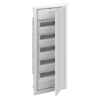 Obudowa p/t IP30 60M z ramką, drzwiami oraz listwami śrubowymi N+PE, UK660E3 | 2CPX077844R9999 ABB