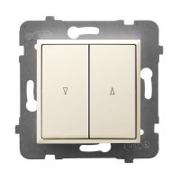 Łącznik żaluzjowy, zwierny ŁP-7U/m/27 ecru, Aria | ŁP-7U/m/27 Ospel