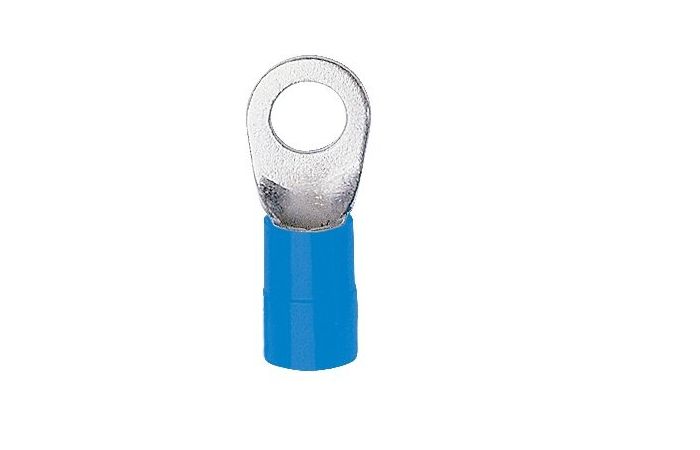 Końcówka oczkowa Cu izolowana KOE 5-2,5, przekrój: 2,5mm2, otwór pod śrubę M5 (opak 100szt) | KOE_5-2,5/100 Erko