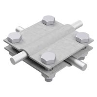 Złącze krzyżowe 4xM8x25 dwie płytki, B do 40mm | AH0105OG AH Hardt