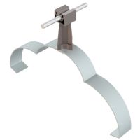 Uchwyt gąsiorowy profilowany ze słupkiem, brązowy, tworzywo/ocynk | AH04401B AH Hardt