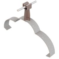 Uchwyt gąsiorowy profilowany ze słupkiem, brązowy, tworzywo/ocynk ogniowy | AH0440OGB AH Hardt