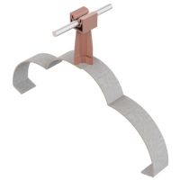 Uchwyt gąsiorowy profilowany ze słupkiem, ceglasty, tworzywo/ocynk ogniowy | AH0440OGC AH Hardt