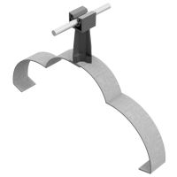 Uchwyt gąsiorowy profilowany ze słupkiem, czarny, tworzywo/ocynk ogniowy | AH0440OGA AH Hardt