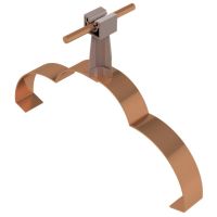 Uchwyt gąsiorowy profilowany ze słupkiem, brązowy, tworzywo/miedź | AH04402B AH Hardt