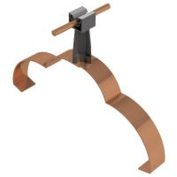 Uchwyt gąsiorowy profilowany ze słupkiem, czarny, tworzywo/miedź | AH04402A AH Hardt