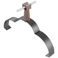 Uchwyt gąsiorowy profilowany ze słupkiem, brązowy, tworzywo/stal nierdzewna | AH04403B AH Hardt