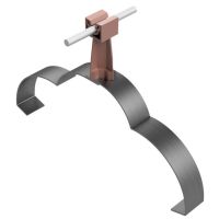 Uchwyt gąsiorowy profilowany ze słupkiem, ceglasty, tworzywo/stal nierdzewna | AH04403C AH Hardt