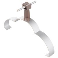 Uchwyt gąsiorowy profilowany ze słupkiem, brązowy, tworzywo/aluminum | AH04404B AH Hardt