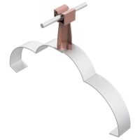 Uchwyt gąsiorowy profilowany ze słupkiem, ceglasty, tworzywo/aluminum | AH04404C AH Hardt