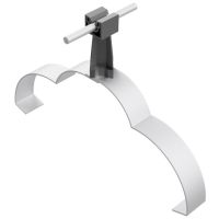 Uchwyt gąsiorowy profilowany ze słupkiem, czarny, tworzywo/aluminum | AH04404A AH Hardt