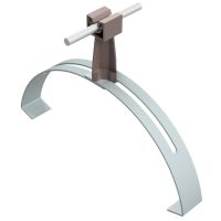 Uchwyt gąsiorowy uniwersalny ze słupkiem, brązowy, tworzywo/ocynk | AH04201B AH Hardt