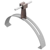 Uchwyt gąsiorowy uniwersalny ze słupkiem, brązowy, tworzywo/ocynk ogniowy | AH0420OGB AH Hardt