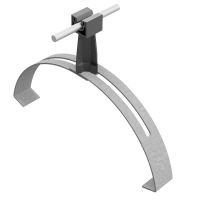 Uchwyt gąsiorowy uniwersalny ze słupkiem, czarny, tworzywo/ocynk ogniowy | AH0420OGA AH Hardt