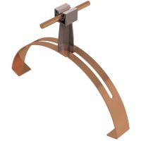 Uchwyt gąsiorowy uniwersalny ze słupkiem, brązowy, tworzywo/miedź | AH04202B AH Hardt