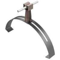 Uchwyt gąsiorowy uniwersalny ze słupkiem, brązowy, tworzywo/stal nierdzewna | AH04203B AH Hardt