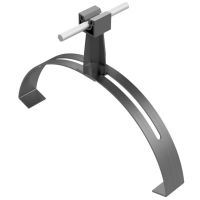 Uchwyt gąsiorowy uniwersalny ze słupkiem, czarny, tworzywo/stal nierdzewna | AH04203A AH Hardt